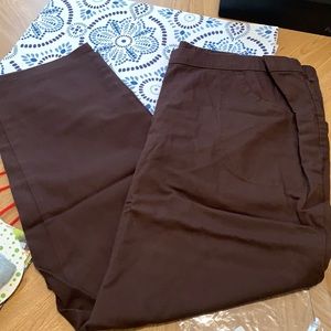 Brown pull on pants